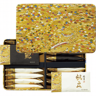 東京国立博物館 限定ギフト〈信玄食品〉打掛 鶸色縮緬地桜風景模様 鮑と帆立の一口摘美